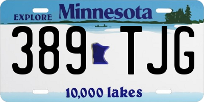 MN license plate 389TJG
