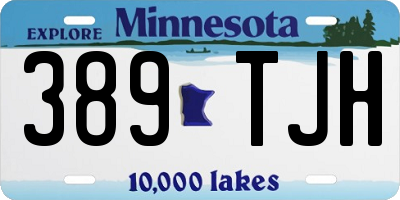 MN license plate 389TJH