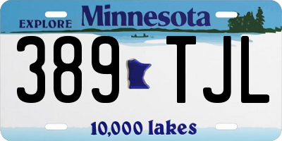 MN license plate 389TJL