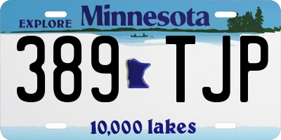 MN license plate 389TJP