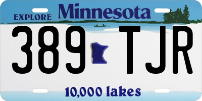 MN license plate 389TJR