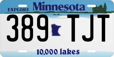 MN license plate 389TJT