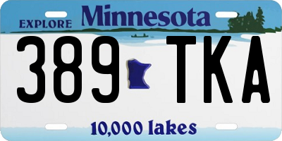 MN license plate 389TKA