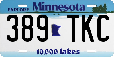 MN license plate 389TKC