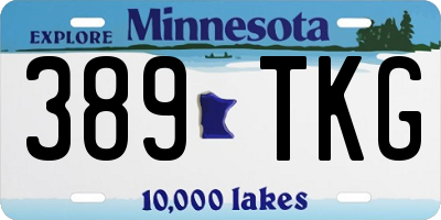 MN license plate 389TKG
