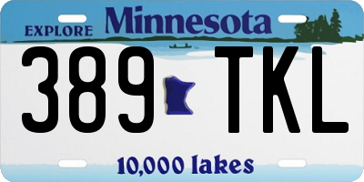 MN license plate 389TKL