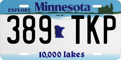 MN license plate 389TKP