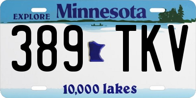 MN license plate 389TKV