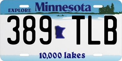 MN license plate 389TLB