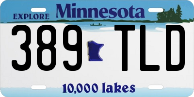 MN license plate 389TLD