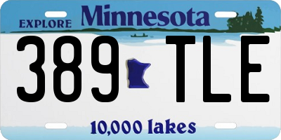 MN license plate 389TLE