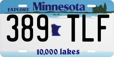 MN license plate 389TLF