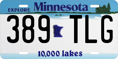 MN license plate 389TLG