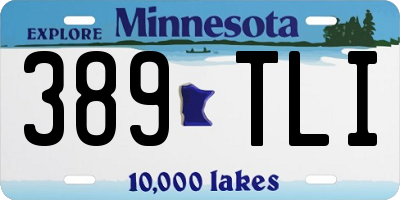 MN license plate 389TLI