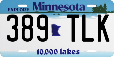 MN license plate 389TLK