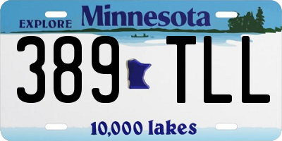 MN license plate 389TLL