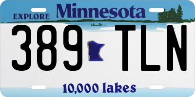MN license plate 389TLN
