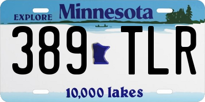 MN license plate 389TLR