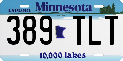 MN license plate 389TLT