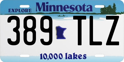MN license plate 389TLZ