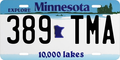 MN license plate 389TMA