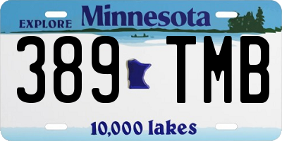 MN license plate 389TMB