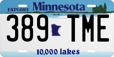 MN license plate 389TME