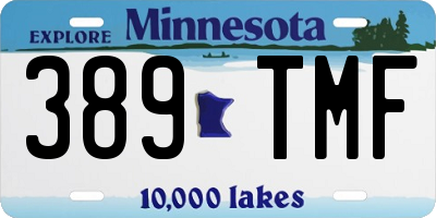 MN license plate 389TMF