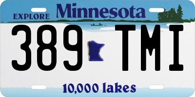 MN license plate 389TMI