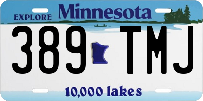 MN license plate 389TMJ
