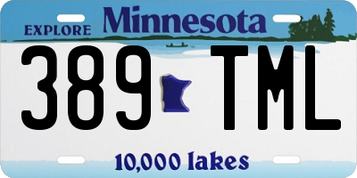MN license plate 389TML