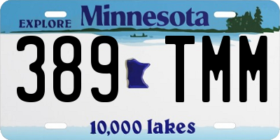 MN license plate 389TMM