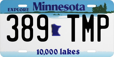 MN license plate 389TMP