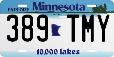 MN license plate 389TMY