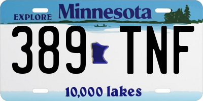 MN license plate 389TNF