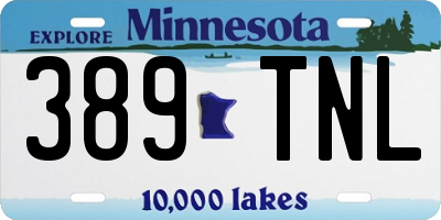 MN license plate 389TNL