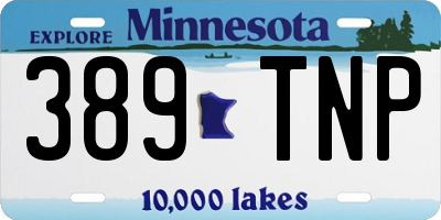 MN license plate 389TNP