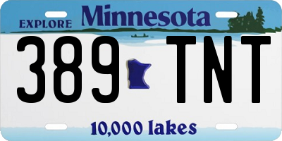 MN license plate 389TNT