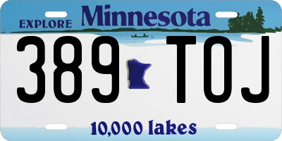 MN license plate 389TOJ