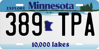 MN license plate 389TPA