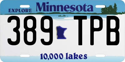 MN license plate 389TPB