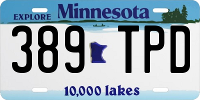 MN license plate 389TPD