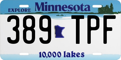 MN license plate 389TPF