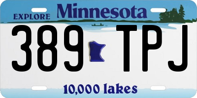MN license plate 389TPJ