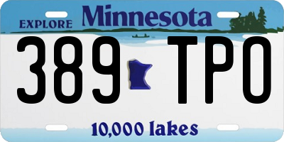 MN license plate 389TPO