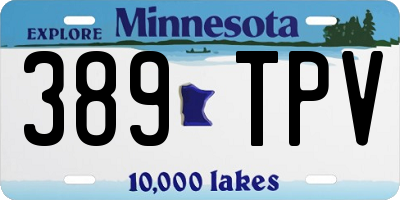 MN license plate 389TPV