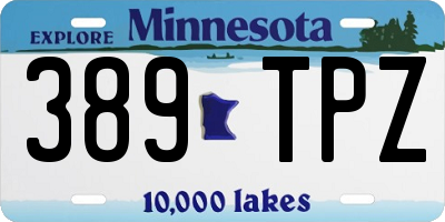 MN license plate 389TPZ