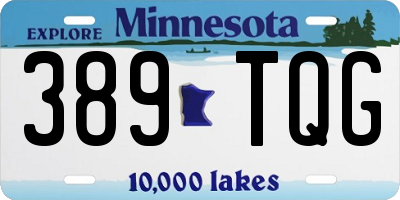 MN license plate 389TQG