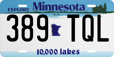 MN license plate 389TQL