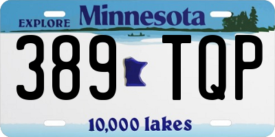 MN license plate 389TQP